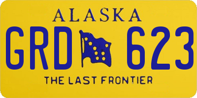 AK license plate GRD623
