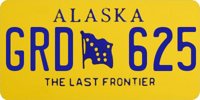 AK license plate GRD625