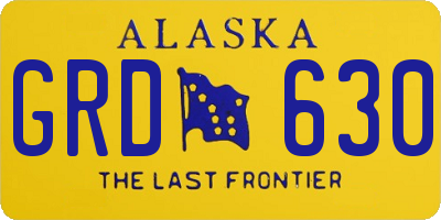 AK license plate GRD630