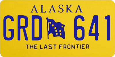 AK license plate GRD641