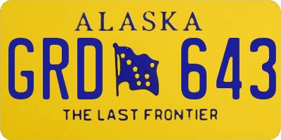 AK license plate GRD643