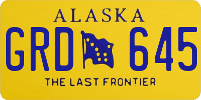AK license plate GRD645