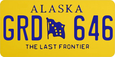 AK license plate GRD646