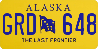 AK license plate GRD648