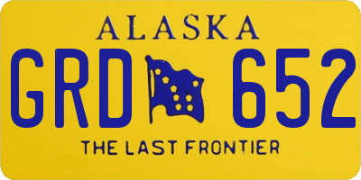 AK license plate GRD652