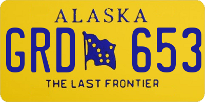 AK license plate GRD653