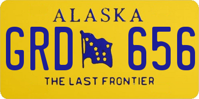 AK license plate GRD656