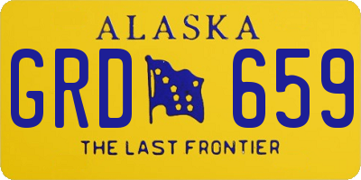 AK license plate GRD659