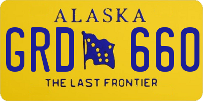 AK license plate GRD660