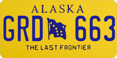 AK license plate GRD663