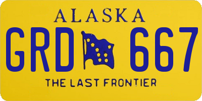 AK license plate GRD667