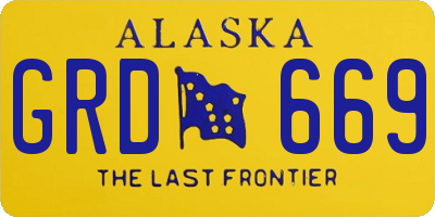 AK license plate GRD669