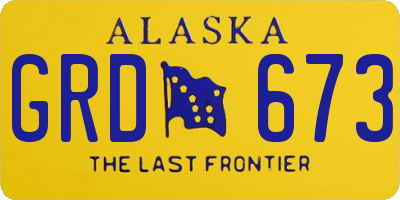 AK license plate GRD673