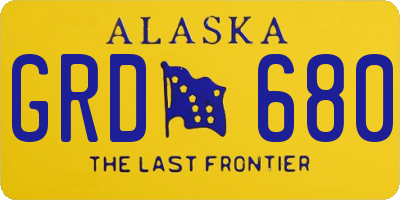 AK license plate GRD680