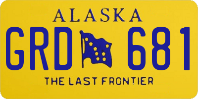 AK license plate GRD681