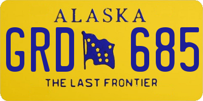 AK license plate GRD685