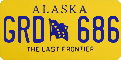 AK license plate GRD686