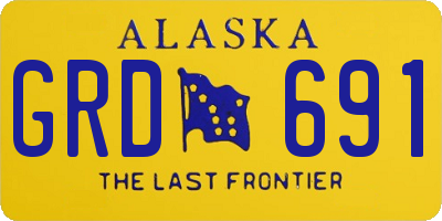AK license plate GRD691