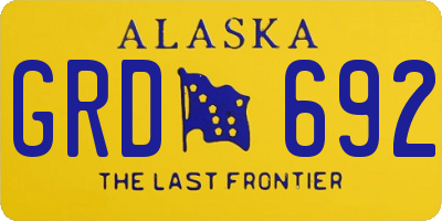 AK license plate GRD692