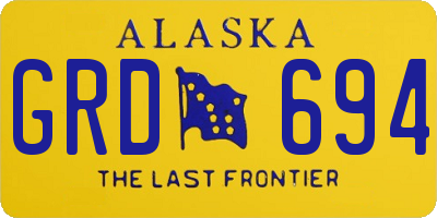 AK license plate GRD694