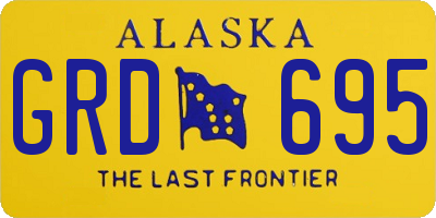 AK license plate GRD695