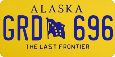 AK license plate GRD696