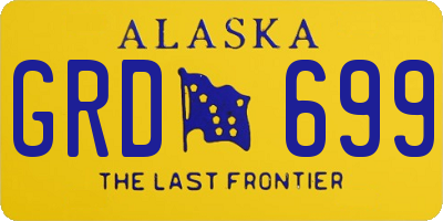 AK license plate GRD699