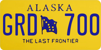 AK license plate GRD700