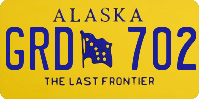 AK license plate GRD702