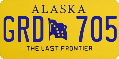 AK license plate GRD705