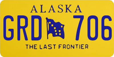 AK license plate GRD706