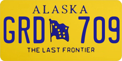 AK license plate GRD709