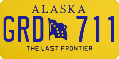 AK license plate GRD711