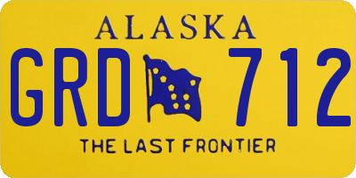 AK license plate GRD712