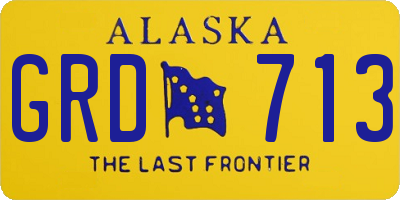 AK license plate GRD713