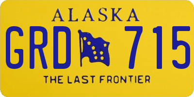 AK license plate GRD715