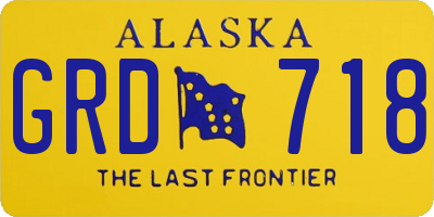 AK license plate GRD718