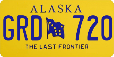 AK license plate GRD720