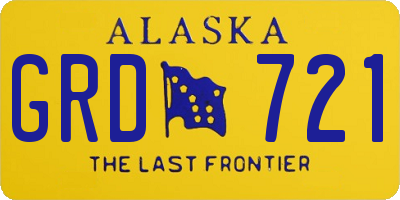 AK license plate GRD721