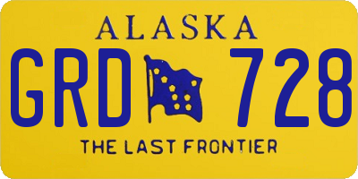 AK license plate GRD728