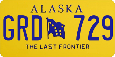 AK license plate GRD729