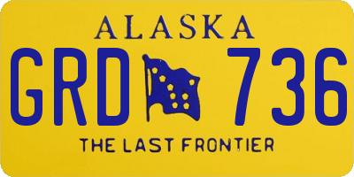 AK license plate GRD736