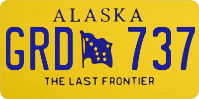 AK license plate GRD737