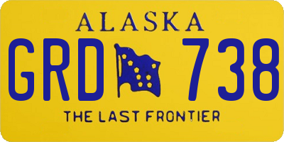 AK license plate GRD738