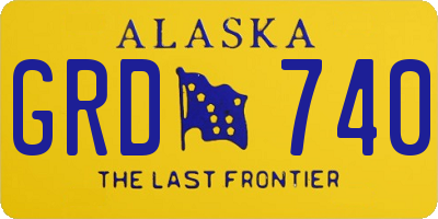 AK license plate GRD740