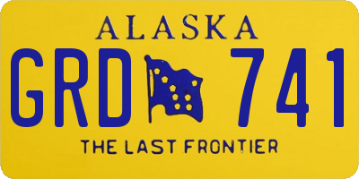 AK license plate GRD741