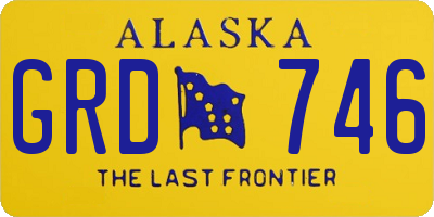 AK license plate GRD746