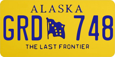 AK license plate GRD748
