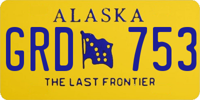 AK license plate GRD753