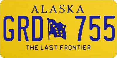 AK license plate GRD755